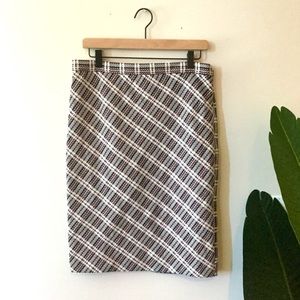Ann Taylor Tweed Plaid Skirt